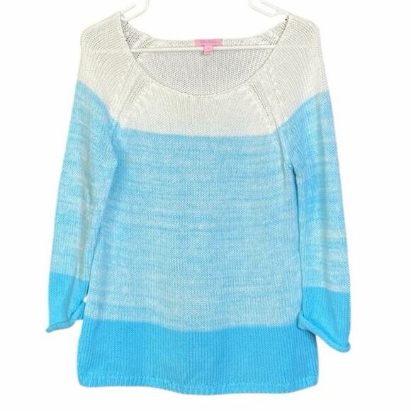 Lilly Pulitzer Blue and White Gradient Sweater - Picture 2 of 3